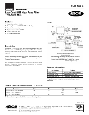 FL05-0002-G-TR Datasheet PDF Tyco Electronics