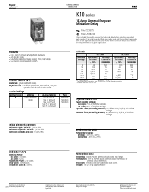 K10P-11D15-6 Datasheet PDF Tyco Electronics