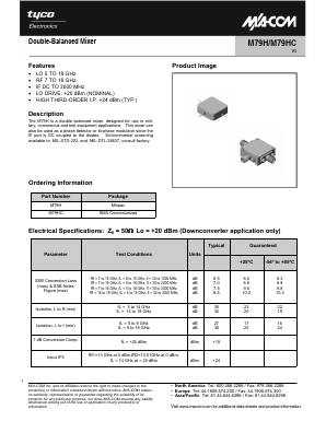 M79H Datasheet PDF Tyco Electronics