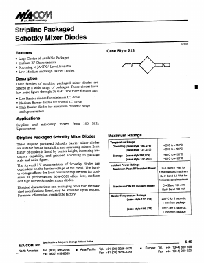MA4E197 Datasheet PDF Tyco Electronics