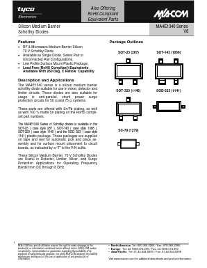 MA4E1340B-287T Datasheet PDF Tyco Electronics