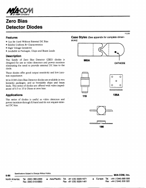 MA4E929 Datasheet PDF Tyco Electronics
