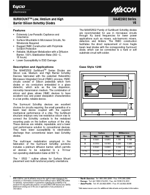 MA4E2502H-1246 Datasheet PDF Tyco Electronics
