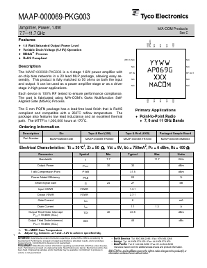 MAAP-000069-PKG003 Datasheet PDF Tyco Electronics