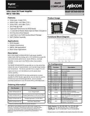 MAAP-007649-0001A1 Datasheet PDF Tyco Electronics