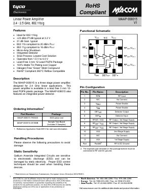 MAAP-008015 Datasheet PDF Tyco Electronics