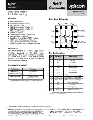 MAAPSS0075SMB Datasheet PDF Tyco Electronics