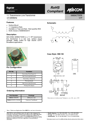 MABA-007975-CT56TB Datasheet PDF Tyco Electronics