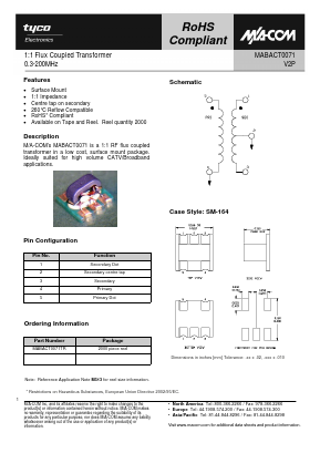 MABACT0071TR Datasheet PDF Tyco Electronics