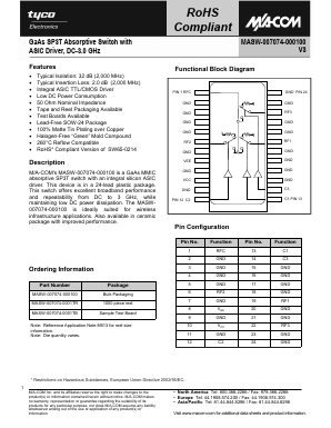 MASW-007074-0001TB Datasheet PDF Tyco Electronics