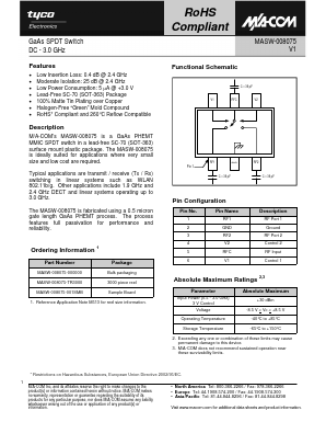 MASW-008075-000000 Datasheet PDF Tyco Electronics