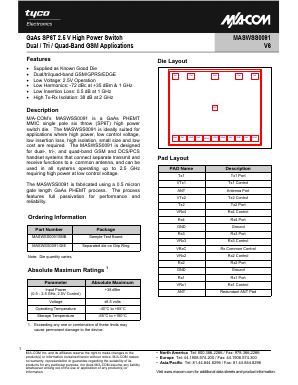 MASWSS0091SMB Datasheet PDF Tyco Electronics