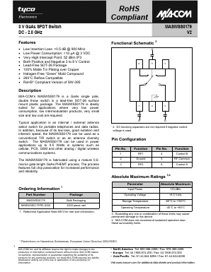 MASWSS0179TR-3000 Datasheet PDF Tyco Electronics