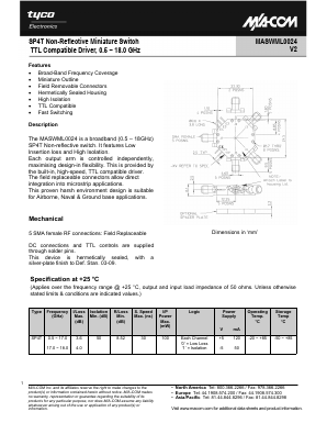 MASWML0024 Datasheet PDF Tyco Electronics