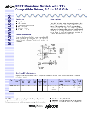 MASWML004 Datasheet PDF Tyco Electronics