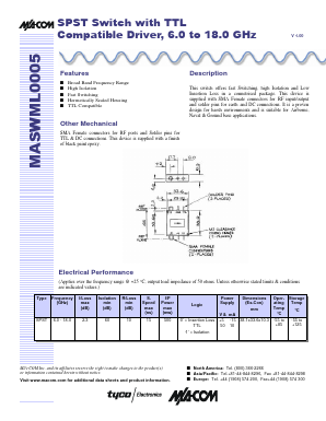 MASWML005 Datasheet PDF Tyco Electronics