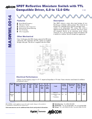MASWML014 Datasheet PDF Tyco Electronics