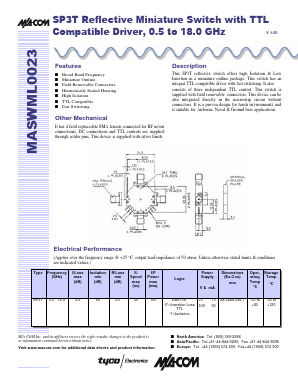 MASWML023 Datasheet PDF Tyco Electronics