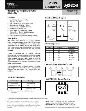 MASWSS0204SMB Datasheet PDF Tyco Electronics