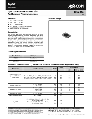 MC2313 Datasheet PDF Tyco Electronics
