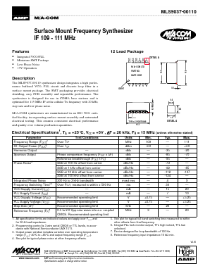 MLS9037-00110 Datasheet PDF Tyco Electronics