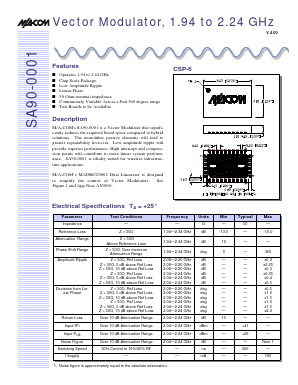 SA90-0001 Datasheet PDF Tyco Electronics