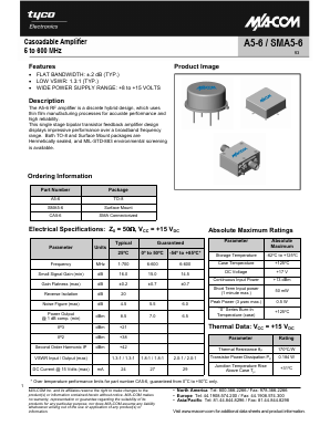 A5-6 Datasheet PDF Tyco Electronics