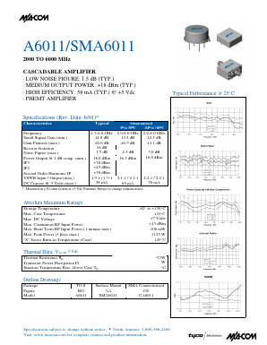 SMA6011 Datasheet PDF Tyco Electronics