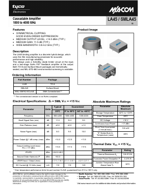 LA45 Datasheet PDF Tyco Electronics