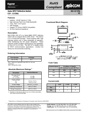 SW-137-PIN Datasheet PDF Tyco Electronics