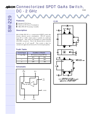 SW-229SMA Datasheet PDF Tyco Electronics