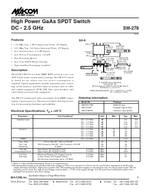 SW-279TR Datasheet PDF Tyco Electronics