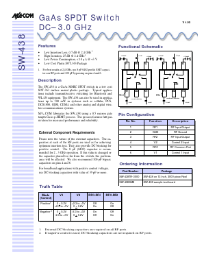 SW-438SMB Datasheet PDF Tyco Electronics