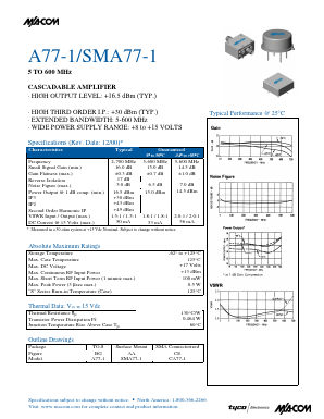SMA77-1 Datasheet PDF Tyco Electronics