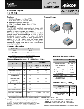 CA77-1 Datasheet PDF Tyco Electronics