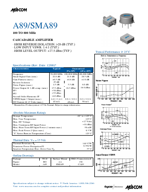 A89 Datasheet PDF Tyco Electronics