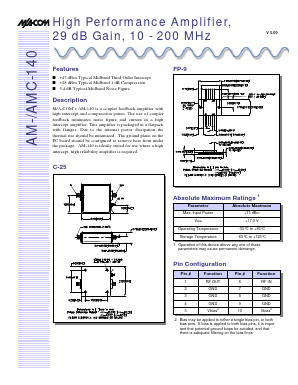 AMC-140SMA Datasheet PDF Tyco Electronics