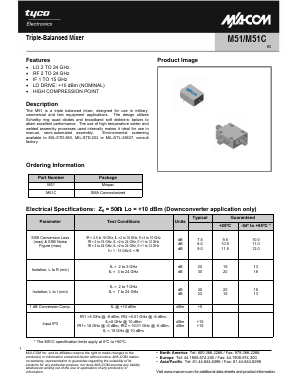 M51C Datasheet PDF Tyco Electronics