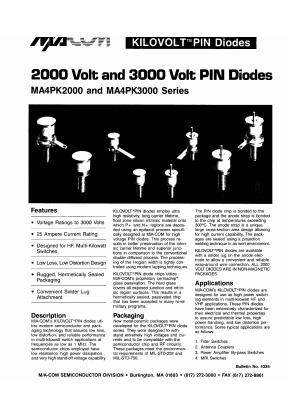 MA4PK3004 Datasheet PDF Tyco Electronics