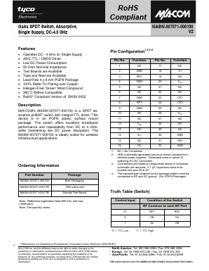 MASW-007071-000100 Datasheet PDF Tyco Electronics