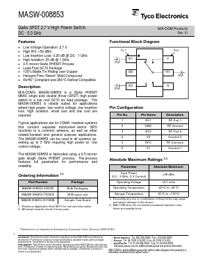 MASW-008853-TR3000 Datasheet PDF Tyco Electronics