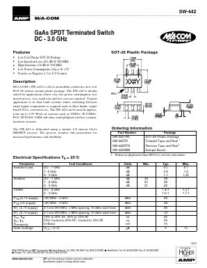 SW-442PIN Datasheet PDF Tyco Electronics
