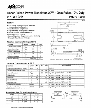 PH2731-20M Datasheet PDF Tyco Electronics