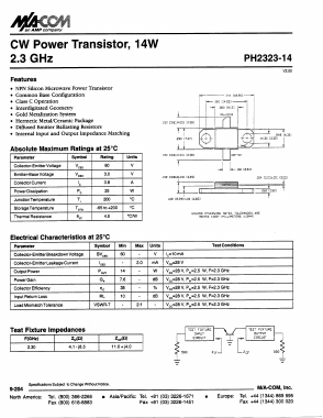 PH2323-14 Datasheet PDF Tyco Electronics