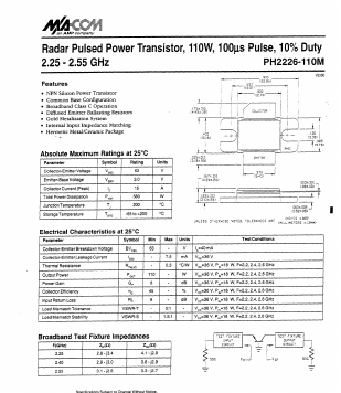 PH2226-11OM Datasheet PDF Tyco Electronics