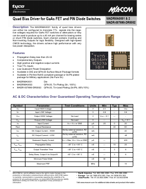 MADRMA0002 Datasheet PDF Tyco Electronics