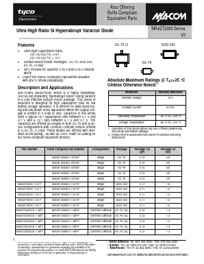 MA4ST2400-1141T Datasheet PDF Tyco Electronics