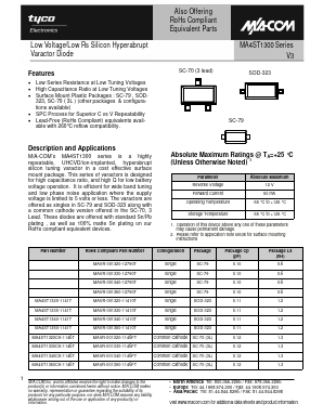 MAVR-001340-XXXXXX Datasheet PDF Tyco Electronics