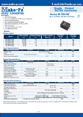 M-78H3.3-NZ Datasheet PDF Make-Ps