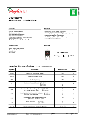 MSD06065V1 Datasheet PDF Shenzhen Meipusen Semiconductor Co., Ltd